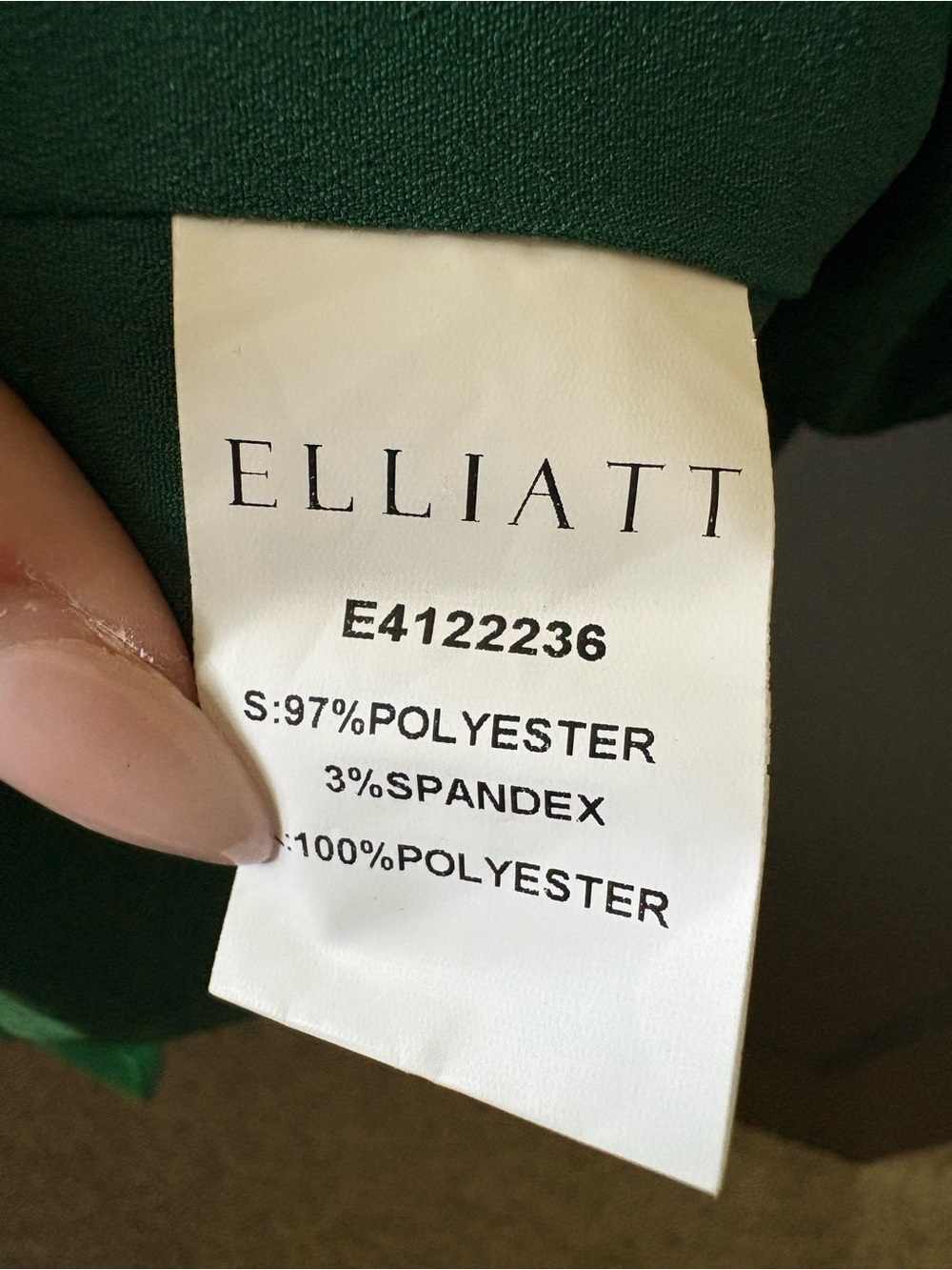 Elliatt Centuri Dress | Emerald Green | Halter, Asymmetrical, Backless - Picture 9 of 11